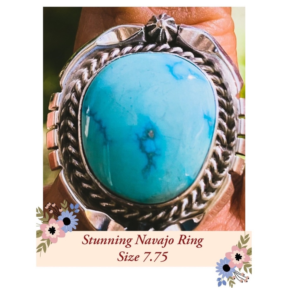Native American Navajo Turquoise Ring - Picture 1 of 11